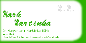 mark martinka business card